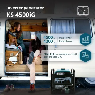 Инверторен генератор газ/бензин KOENNER-SOEHNEN KS 4500iG/ 4.5kW/ 13л Инверторен генератор газ/бензин KOENNER-SOEHNEN KS 4500iG/ 4.5kW/ 13л