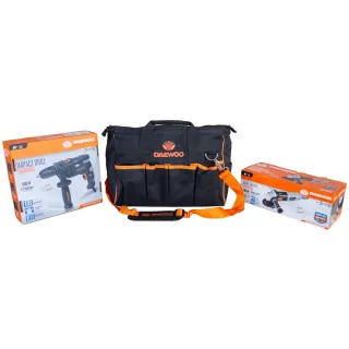Комплект ъглошлайф с бормашина и чанта DAEWOO COMBO DW1