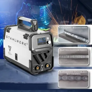 Инверторен заваръчен апарат 3в1 STAHLWERK FLUX 160 ST Digital/ 160A