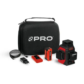 Комплект лазерен нивелир + аксесоари PRO PRO-AQ3DG/ 30 м