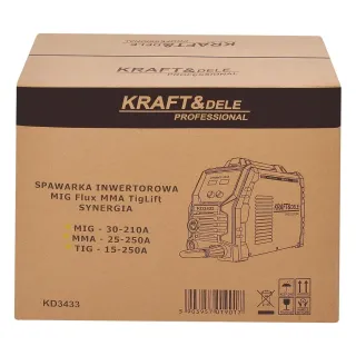 Инверторен заваръчен апарат KraftDele KD3433/ 255A Инверторен заваръчен апарат KraftDele KD3433/ 255A
