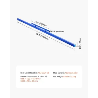 Мастар с нивелир VEVOR XSJ-2024-08/ 2400 мм Мастар с нивелир VEVOR XSJ-2024-08/ 2400 мм