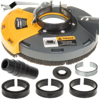 Предпазител с прахоуловител за ъглошлайф POWERMAT PM-OSK-125T/ 125 мм