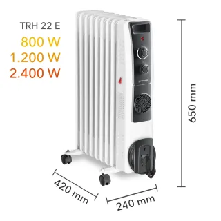 Маслен радиатор TROTEC TRH 22 E/ с термостат / 2.0kW Маслен радиатор TROTEC TRH 22 E/ с термостат / 2.0kW