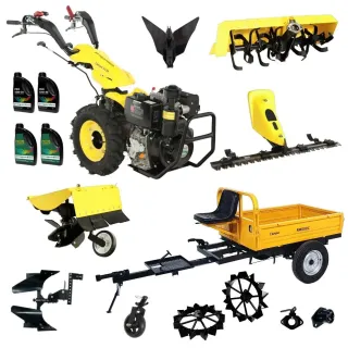 Комплект мотофреза с ремарке и аксесоари ProGARDEN Campo U12E/ 12hp