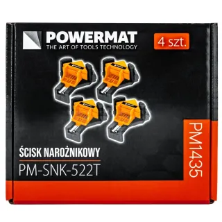Комплект ъглови скоби Powermat PM-SNK-522T/ 4 бр. Комплект ъглови скоби Powermat PM-SNK-522T/ 4 бр.