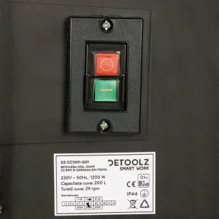 Бетонобъркачка Detoolz DZ-CC1001-G01/ 200 л/ 1200W