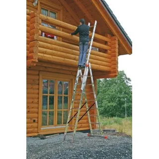 Трираменна алуминиева стълба със стълбищна функция KRAUSE TRIBILO 3x9