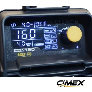 Инверторен електрожен CIMEX MMA-160 Pulse MMA с Lift Tig функция и LED дисплей/ 160A