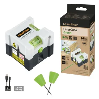 Линеен лазерен нивелир Laserliner LaserCube Green/ 10 м