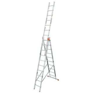 Трираменна алуминиева стълба със стълбищна функция KRAUSE TRIBILO 3x10