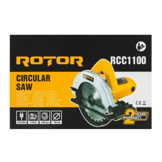 Електрически ръчен циркуляр ROTOR RCC1100/ 1100 W/ 185 мм Електрически ръчен циркуляр ROTOR RCC1100/ 1100 W/ 185 мм