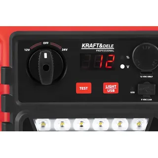 Зарядно стартерно устройство с LED осветление KraftDele KD5345/ 12V / 24V Зарядно стартерно устройство с LED осветление KraftDele KD5345/ 12V / 24V