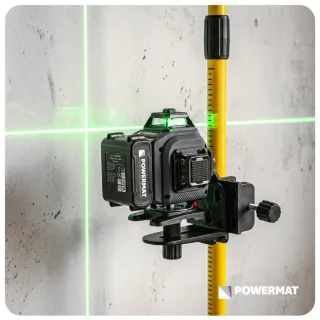 Телескопичен прът със стойка за лазерен нивелир Powermat PM-TPLK-3M/ 3 м