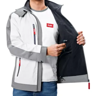 Акумулаторно подгряващо яке FLEX TJ White 10.8/18.0 S Men/ 10.8V/18V Акумулаторно подгряващо яке FLEX TJ White 10.8/18.0 S Men/ 10.8V/18V