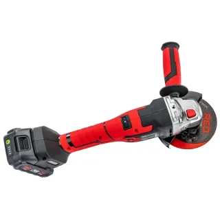 Акумулаторен ъглошлайф с аксесоари RED TECHNIC RTSZK0140/ 21V/ 2х2Ah