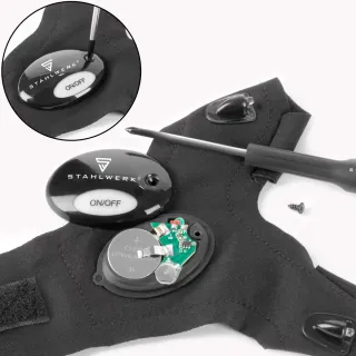 Комплект ръкавици с LED STAHLWERK 6891