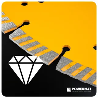 Диамантен диск за бетон, камък, гранит POWERMAT PM-TDCS-3502T/ 350 мм