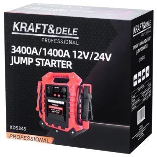Зарядно стартерно устройство с LED осветление KraftDele KD5345/ 12V / 24V Зарядно стартерно устройство с LED осветление KraftDele KD5345/ 12V / 24V