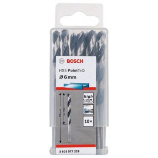 Свредло HSS за метал PoinTec 6.0 mm на Bosch комплект 10 бр.