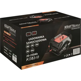 Зарядно устройство за акумулатори със стартова функция KraftDele KD5340/ 12/24V/ 20-250Ah/ 120A