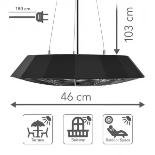 Дизайнерски инфрачервен отоплител TROTEC IR 2010 SC/ 2kW