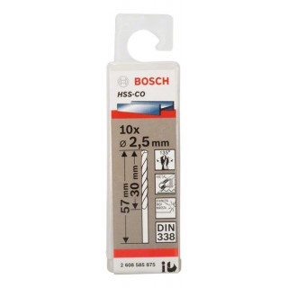 Свредло HSS-Co Standard line за метал на Bosch 2.5 mm - 10 броя