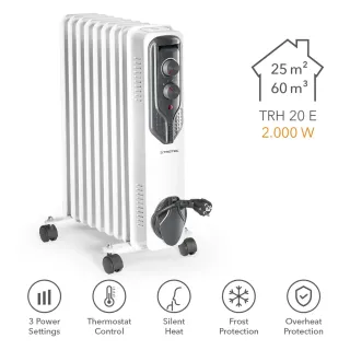 Маслен радиатор TROTEC TRH 20 E/ с термостат / 2kW