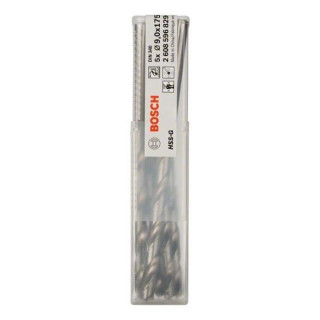 Свредло HSS-G DIN 340 за метал на Bosch 9.0 mm комплект 5 броя Свредло HSS-G DIN 340 за метал на Bosch 9.0 mm комплект 5 броя