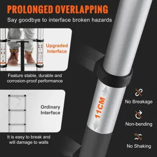 Телескопична сгъваема стълба VEVOR VV-SSLT-10.5/ 3.2 м Телескопична сгъваема стълба VEVOR VV-SSLT-10.5/ 3.2 м