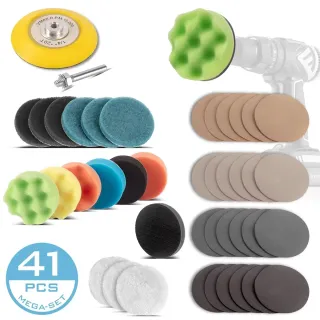 Комплект за полиране на фарове STAHLWERK 6573/ 41 части