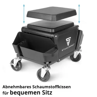 Сервизна табуретка с отделения за инструменти STAHLWERK MMH-135 ST/ 135 кг