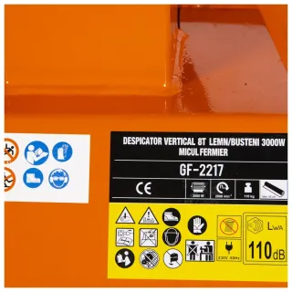 Вертикална цепачка за дърва MICUL FERMIER GF-2217/ 8 т/ 3kW