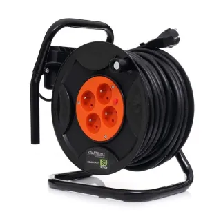 Удължител на макара с LED лампа KraftDele KD4037/ 30м