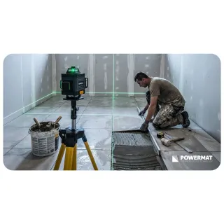 Лазерен нивелир със зелен лъч Powermat PM-PLK-4DM1/ 40 м