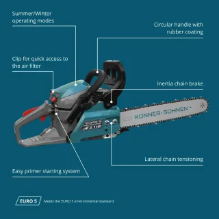 Верижен бензинов трион KOENNER-SOEHNEN KS CS20G-16/ 1.6 hp/ 40 см