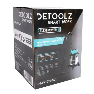 Акумулаторна прахосмукачка за сухо и мокро Detoolz DZ-FX1015-G01/ 20V/ 20л