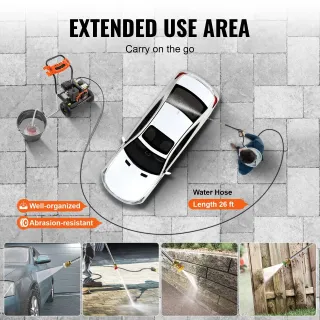 Бензинова водоструйка + 5 бр. дюзи VEVOR 170B/ 210 cc Бензинова водоструйка + 5 бр. дюзи VEVOR 170B/ 210 cc