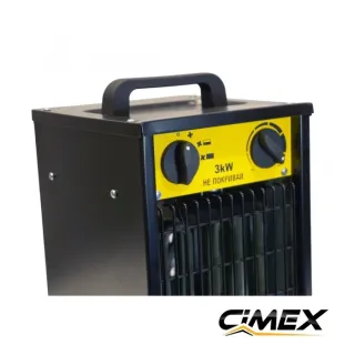 Електрически калорифер CIMEX EL3.0C/ 3.0kW/ 25-123 m³/ с термостат