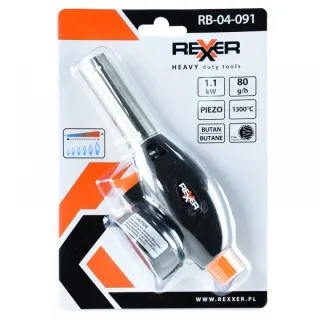 Пиезоелектрическа газова горелка REXXER RB-04-091/ 1100 W Пиезоелектрическа газова горелка REXXER RB-04-091/ 1100 W