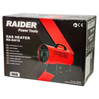 Газов калорифер Raider RD-GH10/ 10 kW/ с маркуч и редуцир вентил