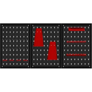 Метален перфориран панел за инструменти KraftDele KD11895/ 120x60 см