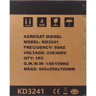 Дизелов генератор KraftDele KD3241/ 7kW/ 230V/400V + ATS