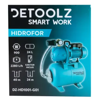 Хидрофор Detoolz DZ-HD1001-G01/ 900W/ 24 л