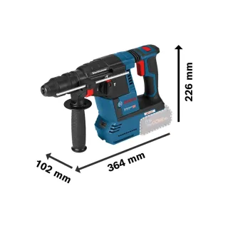 Акумулаторен перфоратор SDS plus Bosch GBH 18V-26F/18V/ 2x5.5Ah + приставка за прахоулавяне GDE 18V-16