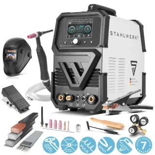 Инверторен заваръчен апарат STAHLWERK AC/DC TIG 200 Pulse Pro Touch/ 200А Инверторен заваръчен апарат STAHLWERK AC/DC TIG 200 Pulse Pro Touch/ 200А