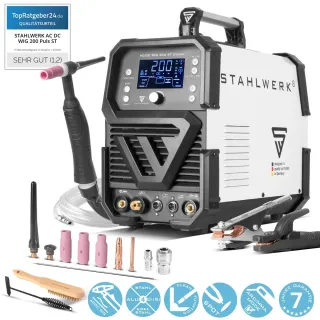 Цифров заваръчен апарат STAHLWERK AC/DC TIG 200 ST 1033/ 200A