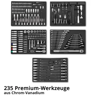 Количка с инструменти STAHLWERK CROW/ 235 части Количка с инструменти STAHLWERK CROW/ 235 части