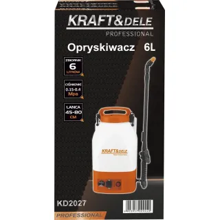 Акумулаторна пръскачка KraftDele KD2027/ 12V/ 6 л