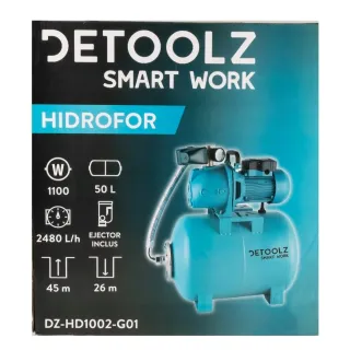 Хидрофор Detoolz DZ-HD1002-G01/ 1.1 kW/ 50л
